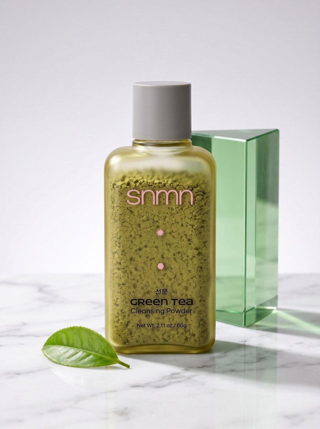 snmn green tea powder cleanser package